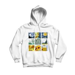 Van Gogh Baskılı Kapşonlu Sweatshirt