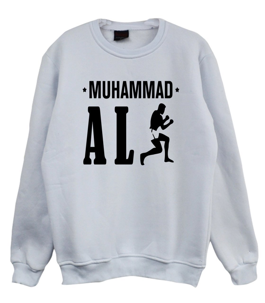 MUHAMMED ALİ Baskılı Sweatshirt BEYAZ - 5XL