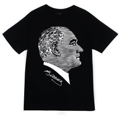 Gazi Mustafa Kemal Atatürk Baskılı T-shirt SİYAH - XS