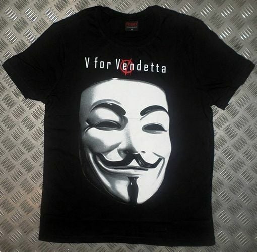 V FOR VENDETTA Baskılı T-shirt