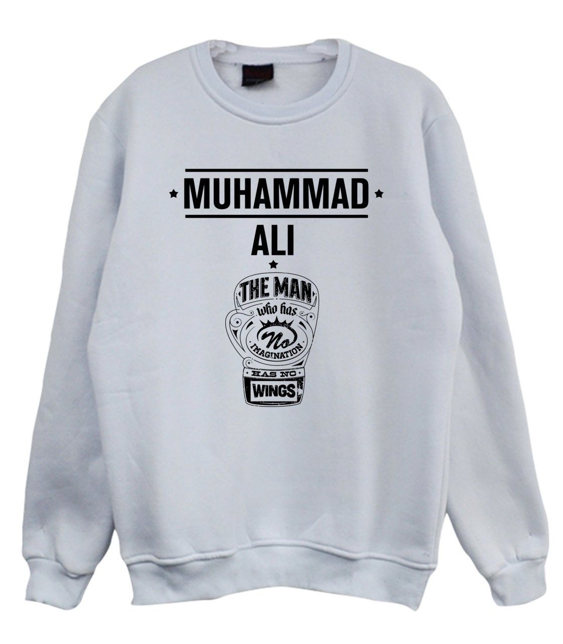 MUHAMMED ALİ Baskılı Sweatshirt BEYAZ - XL