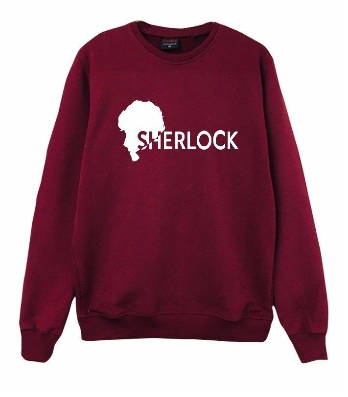 Sherlock Holmes Baskılı Sweatshirt
