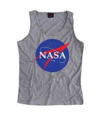 Nasa Baskılı Sıfır Kol T-Shirt