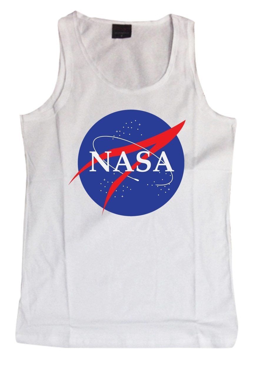Nasa Baskılı Sıfır Kol T-Shirt