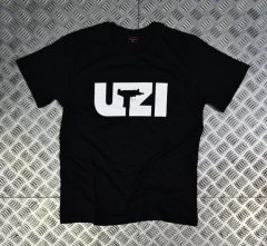 UZI Baskılı T-shirt SİYAH - XL