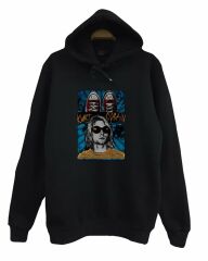 Nirvana-Kurt Cobain Baskılı Kapüşonlu Sweatshirt