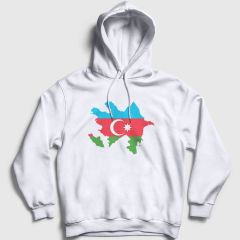 Azerbeycan Baskılı Kapüşonlu Sweatshirt