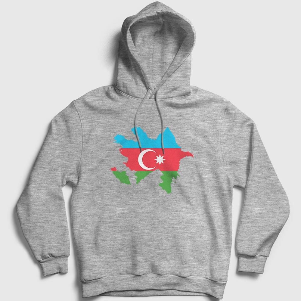 Azerbeycan Baskılı Kapüşonlu Sweatshirt