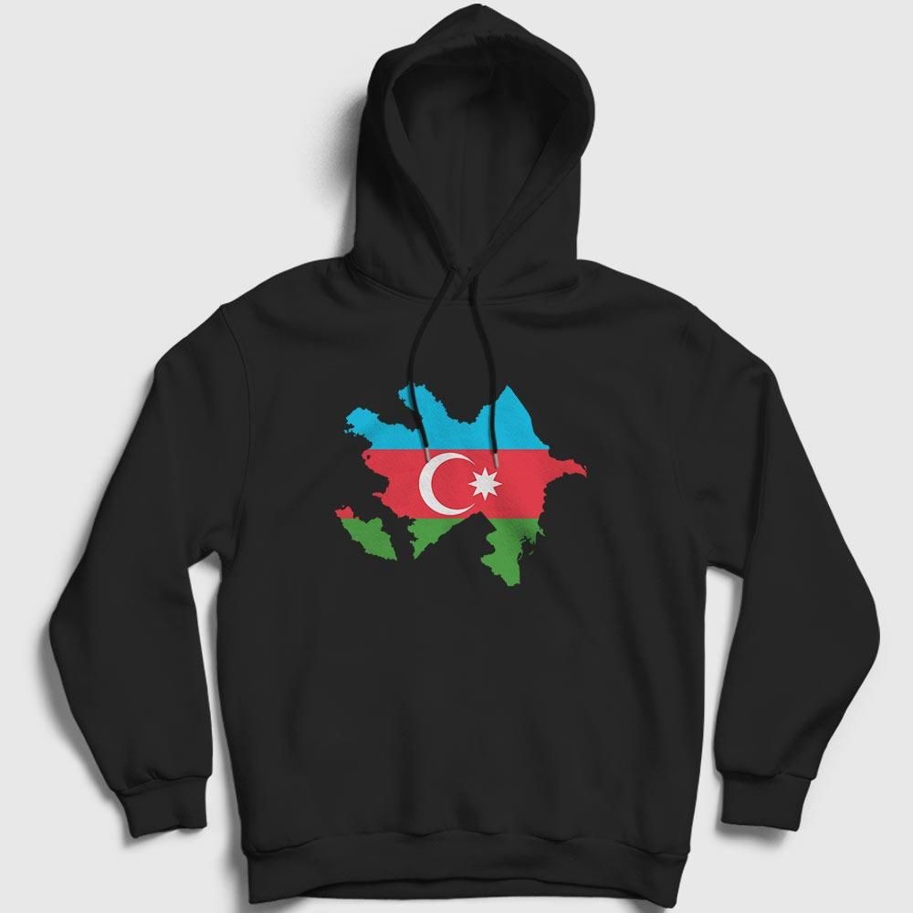Azerbeycan Baskılı Kapüşonlu Sweatshirt