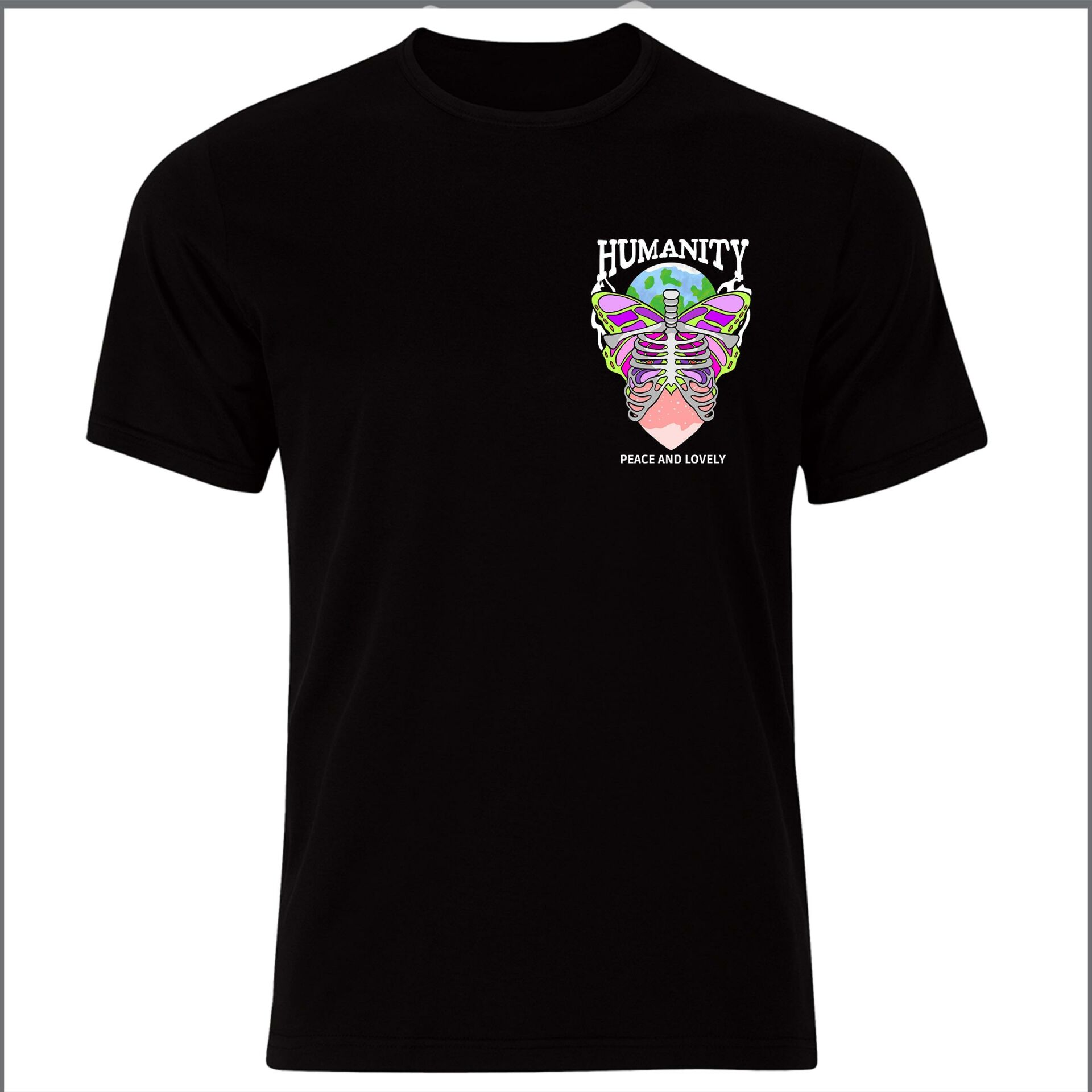 Humanity - Dünya Hümanizm Sevgi ve Barış Temal Özel Tasarım Tshirt