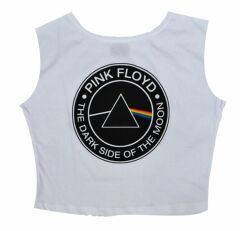 PINK FLOYD Baskılı Göbek Üstü-Yarım T-shirt