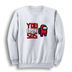 Among Us Oyun Baskılı Bisiklet Yaka Sweatshirt