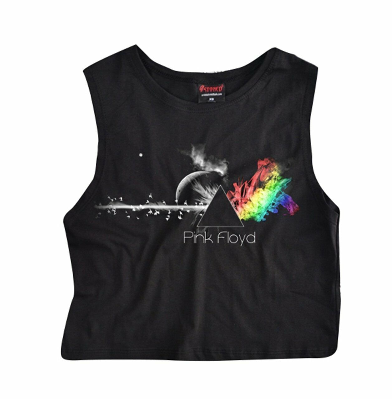 PINK FLOYD Baskılı Göbek Üstü-Yarım T-shirt