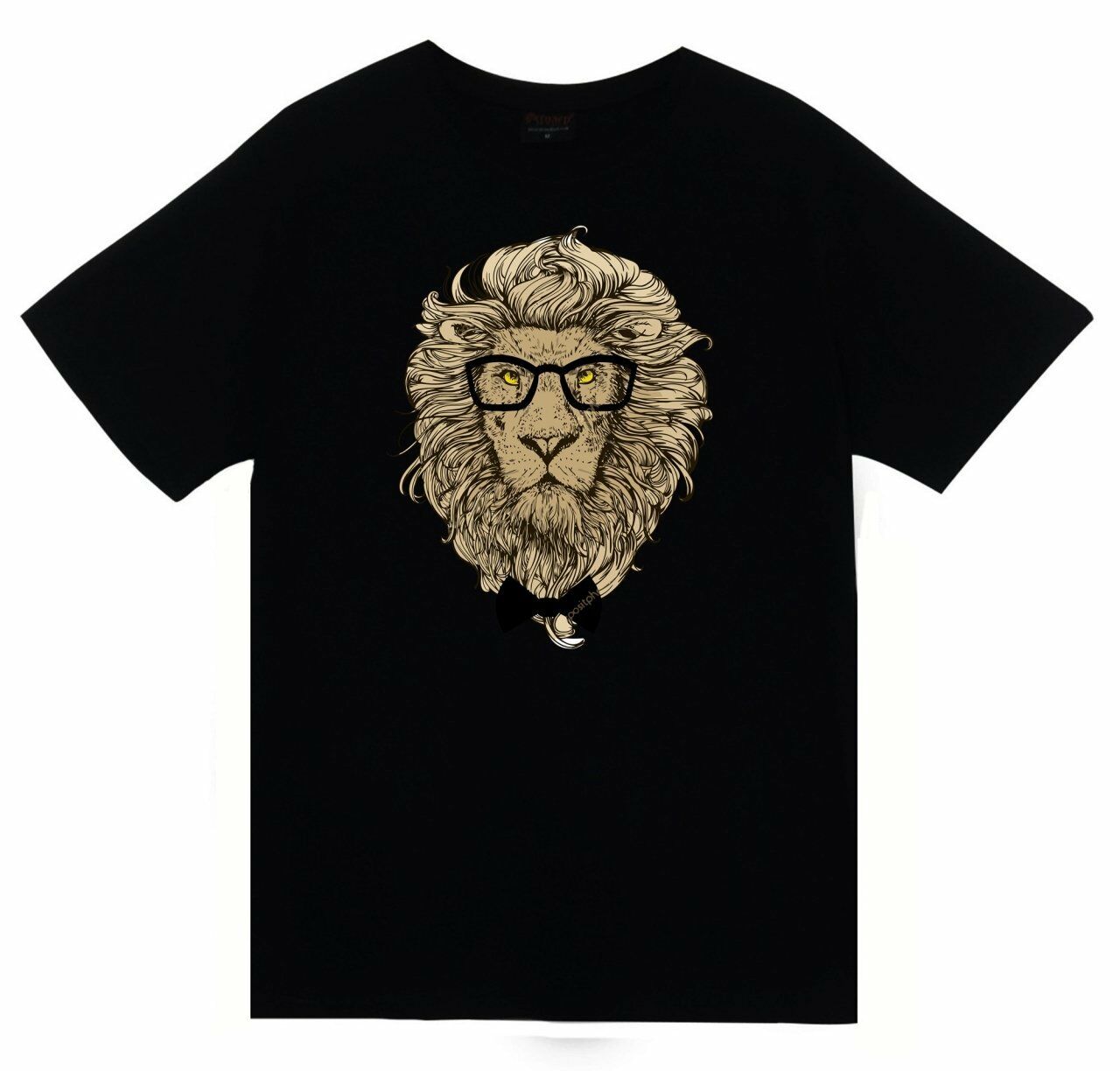 Aslan Gözlüklü Baskılı T-shirt SARI - M