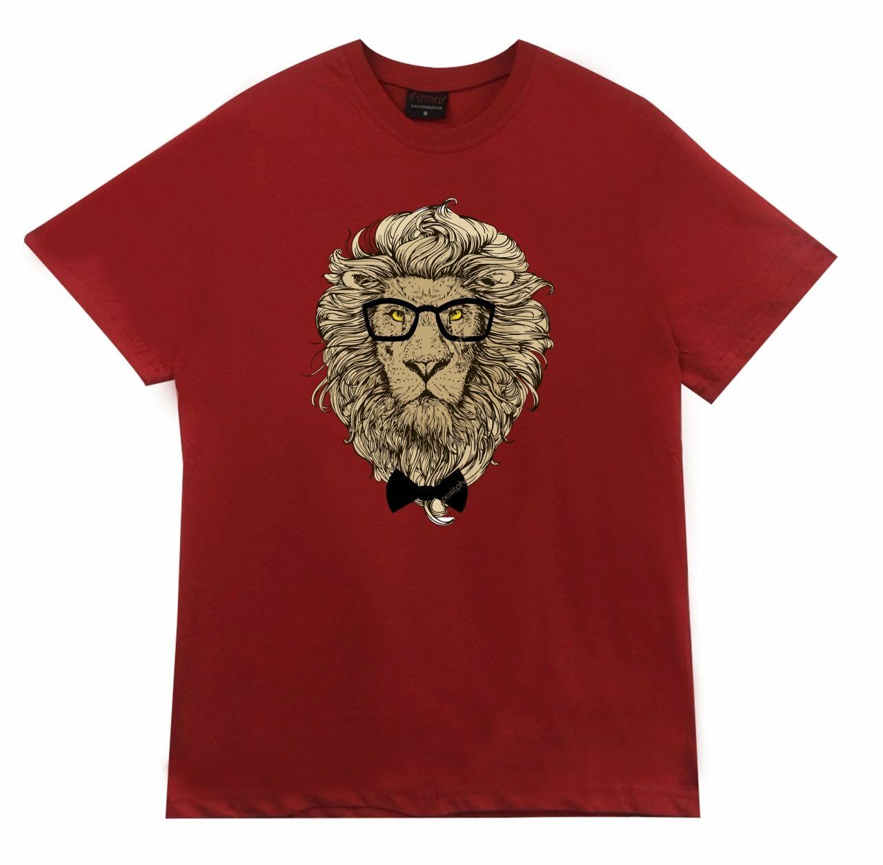 Aslan Gözlüklü Baskılı T-shirt SARI - M