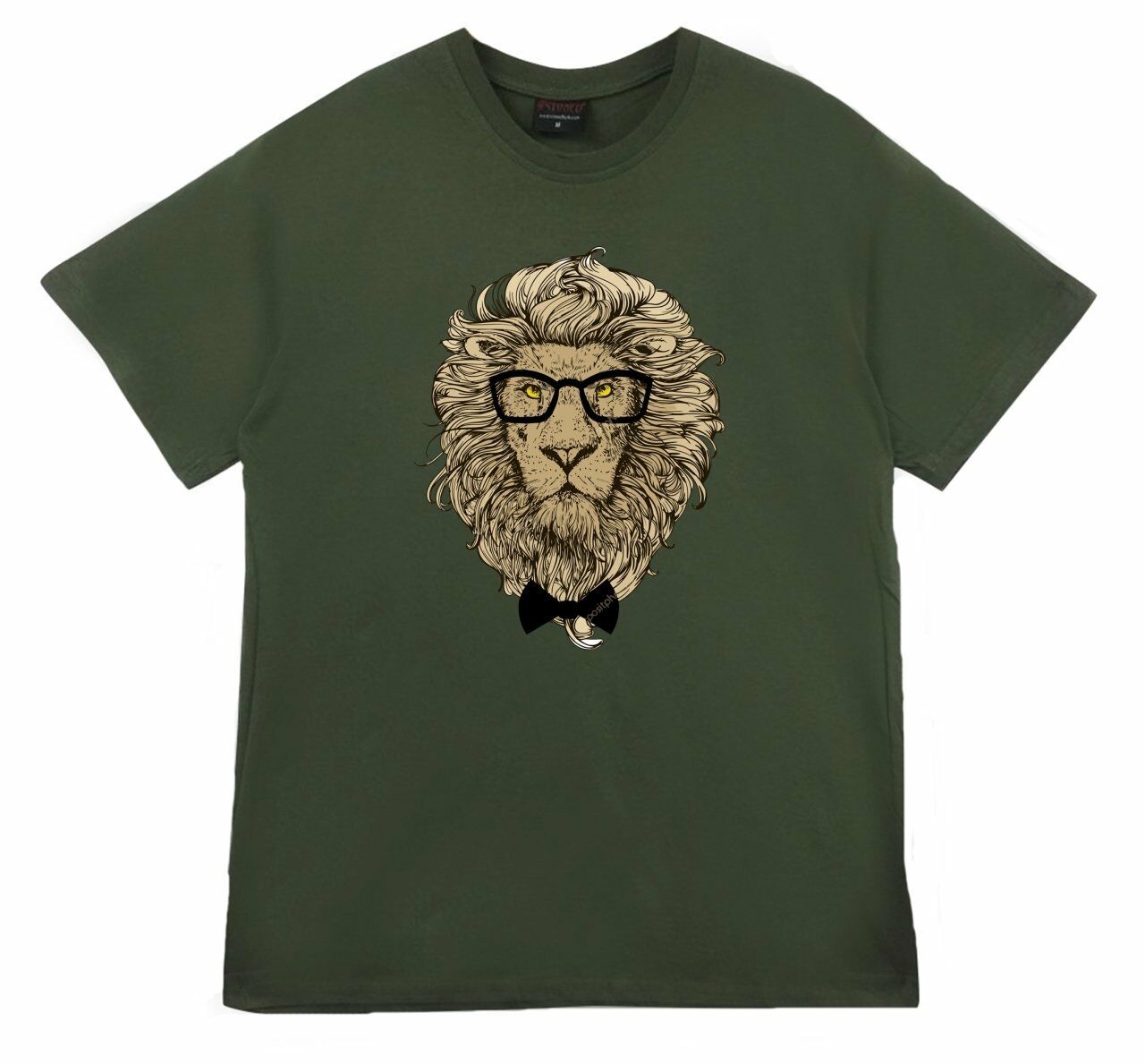 Aslan Gözlüklü Baskılı T-shirt SARI - M