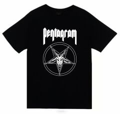 Pentagram Baskılı T-shirt