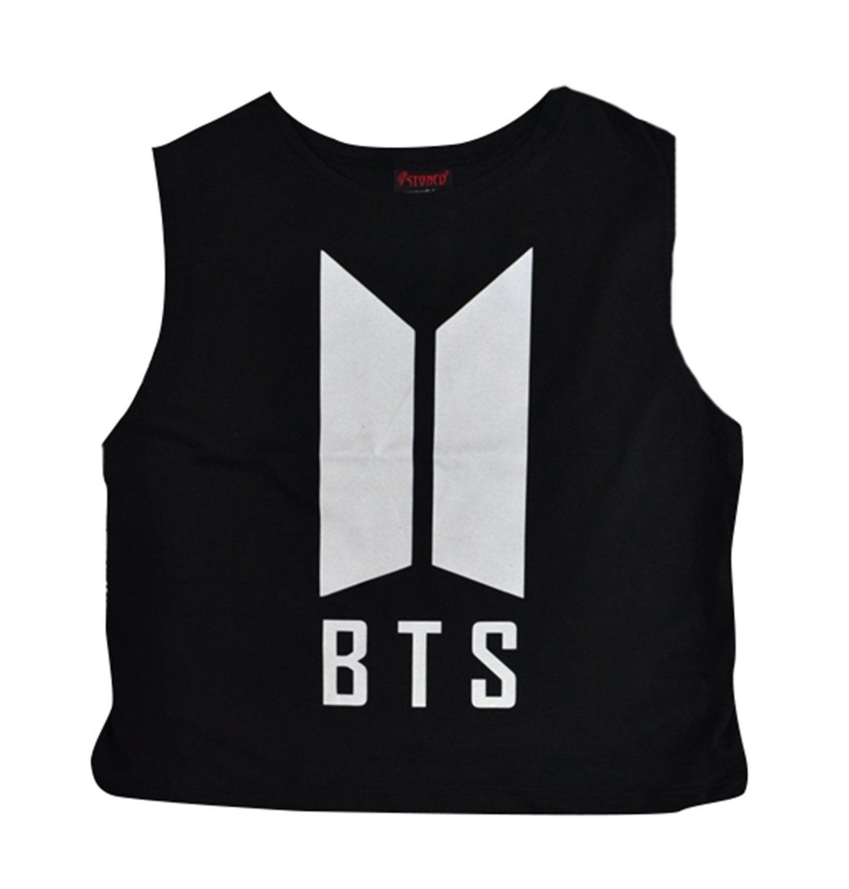 BTS Baskılı Göbek Üstü-Yarım T-shirt