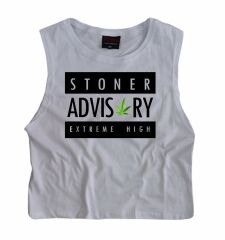 STONER ADVISORY Baskılı Göbek Üstü-Yarım T-shirt