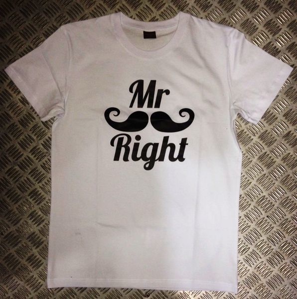 MR RIGHT Baskılı T-shirt