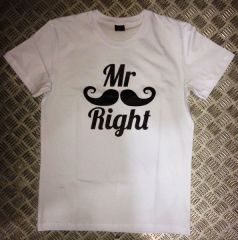 MR RIGHT Baskılı T-shirt