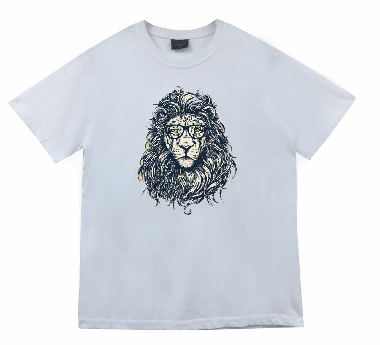 Aslan Gözlüklü Baskılı T-shirt
