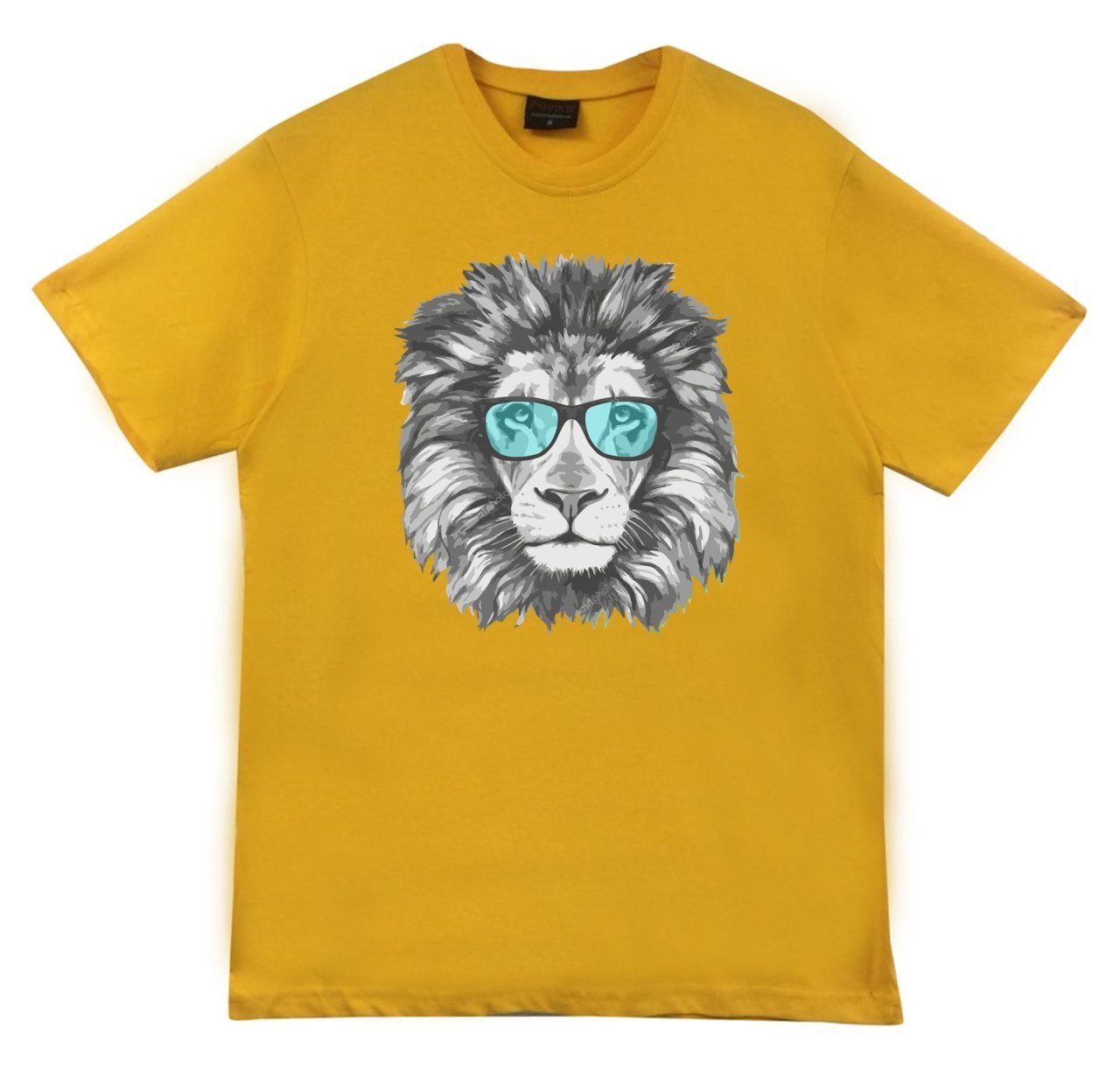 Aslan Gözlüklü Baskılı T-shirt