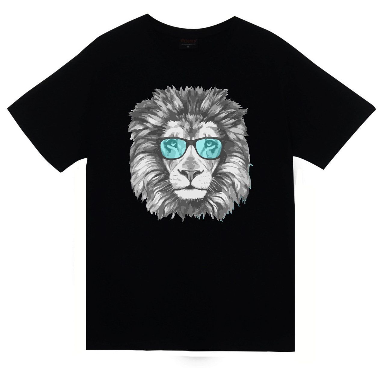 Aslan Gözlüklü Baskılı T-shirt
