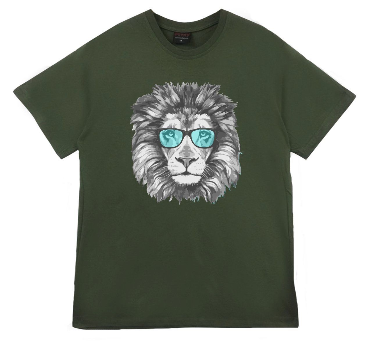 Aslan Gözlüklü Baskılı T-shirt