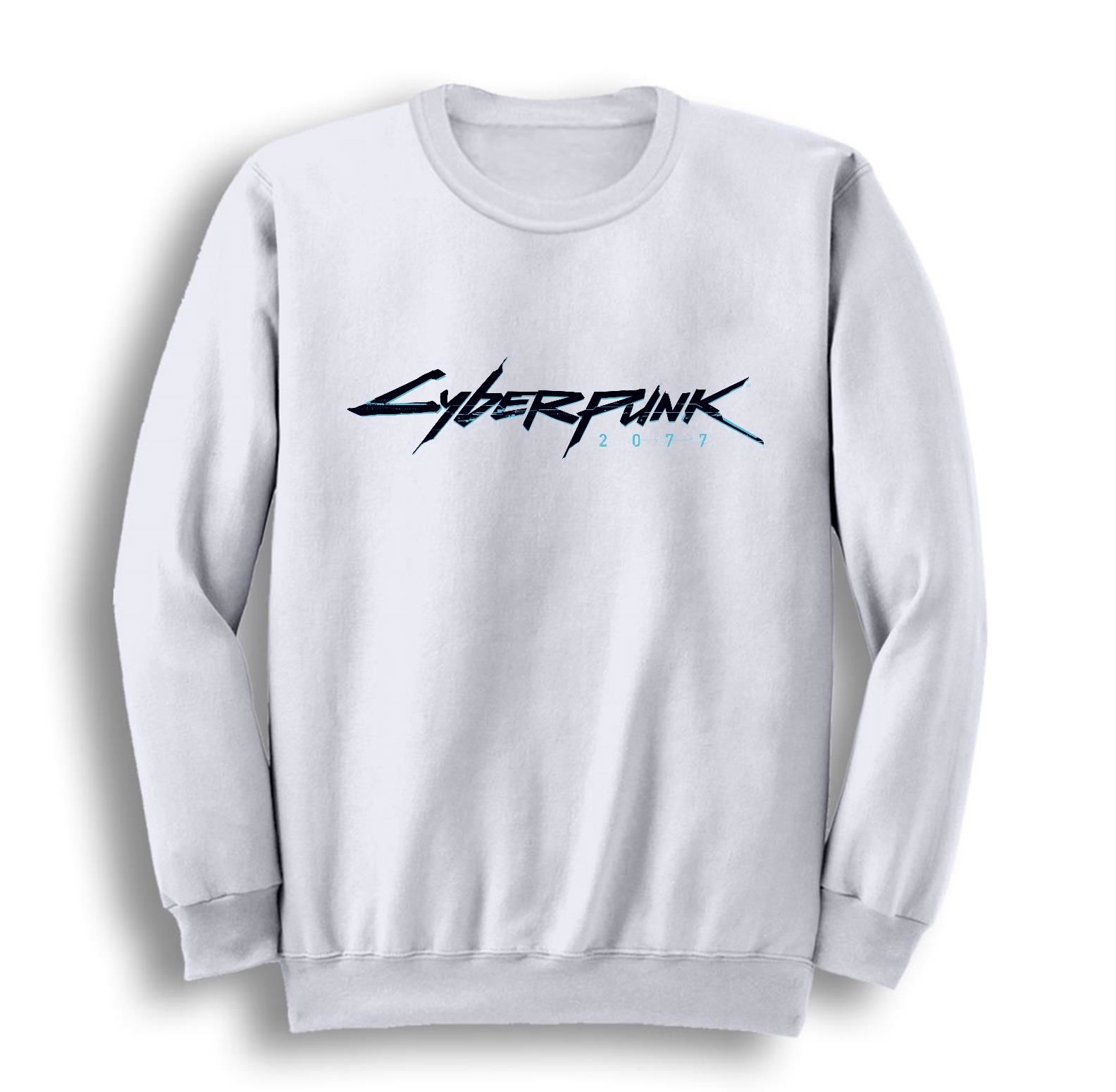 Cyberpunk 2077 Baskılı Bisiklet Yaka Sweatshirt