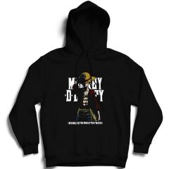 One Piece Anime Baskılı Kapşonlu Sweatshirt