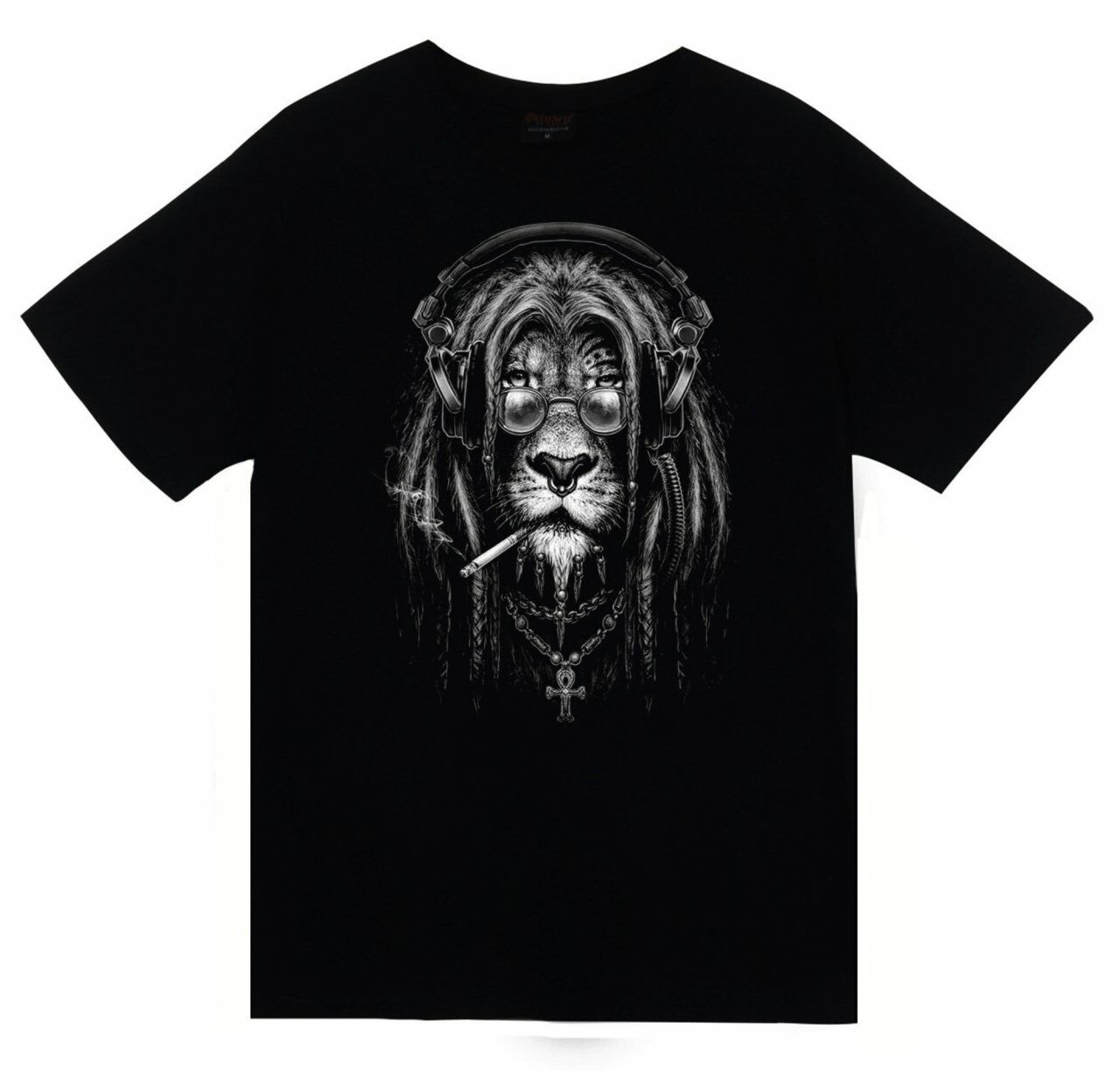 Aslan Hippi Baskılı T-shirt