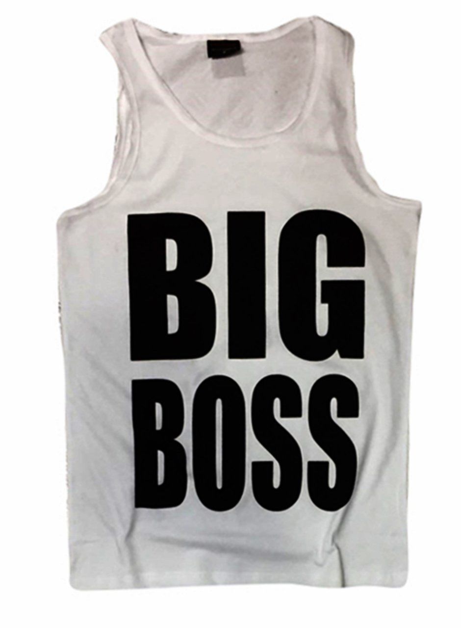 Big Boss Baskılı Sıfır Kol T-Shirt