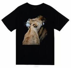 Aslan Kaplan Baskılı T-shirt