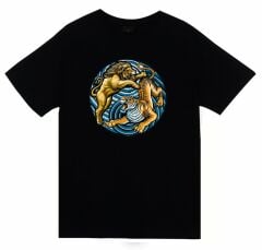 Aslan Kaplan Baskılı T-shirt