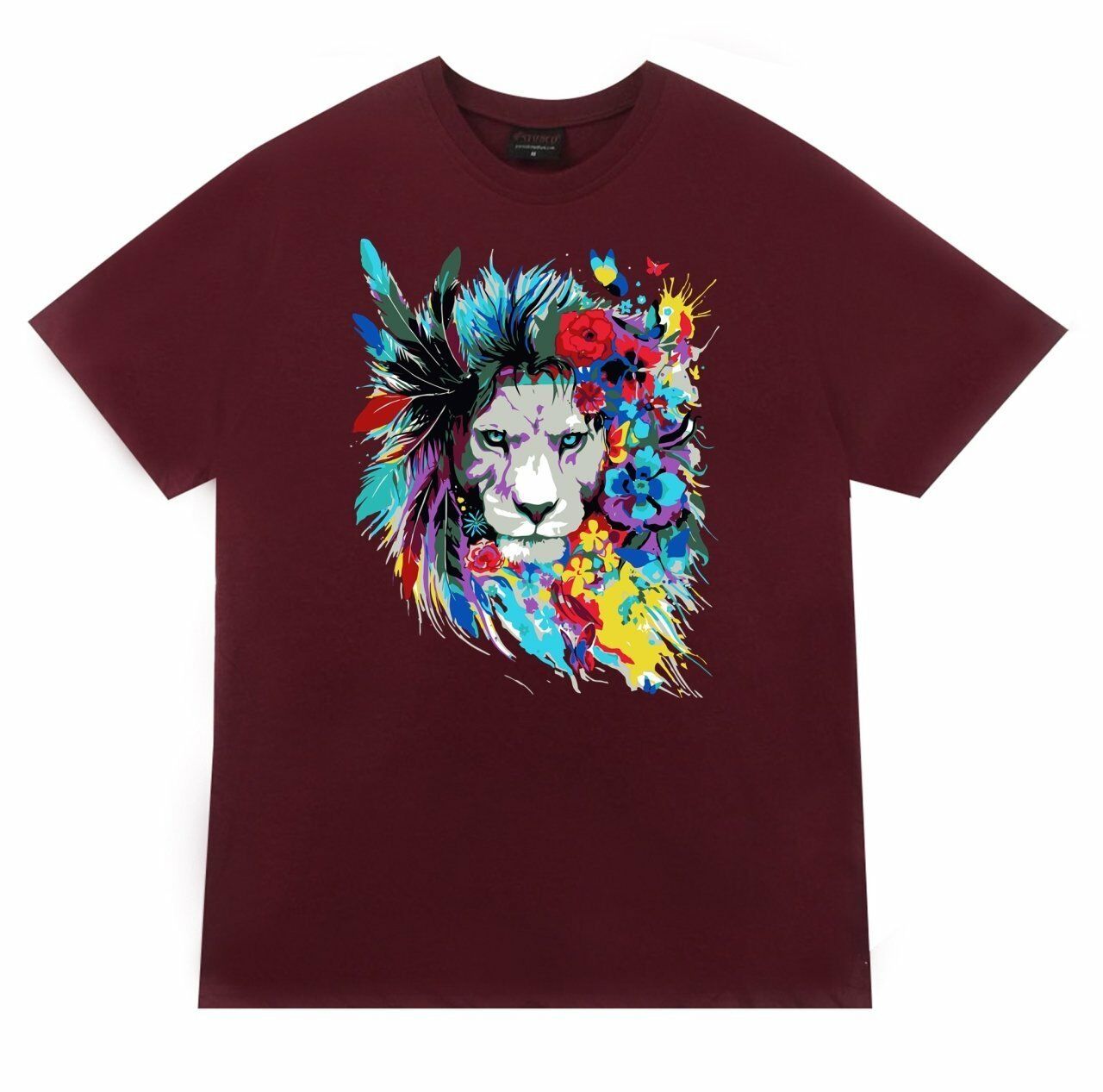 Aslan Kızılderili Baskılı T-shirt