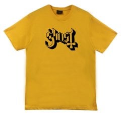 Ghost Baskılı T-shirt SARI - L