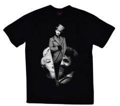 Charles - Marilyn Manson Baskılı T-shirt S - SİYAH