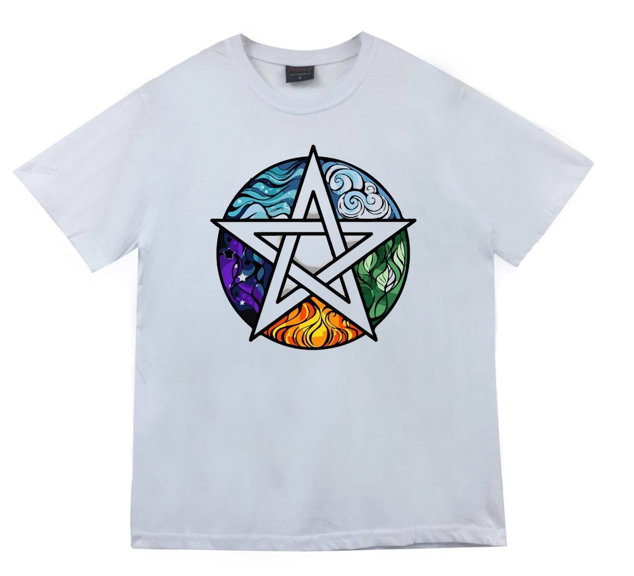 Pentagram Baskılı T-shirt