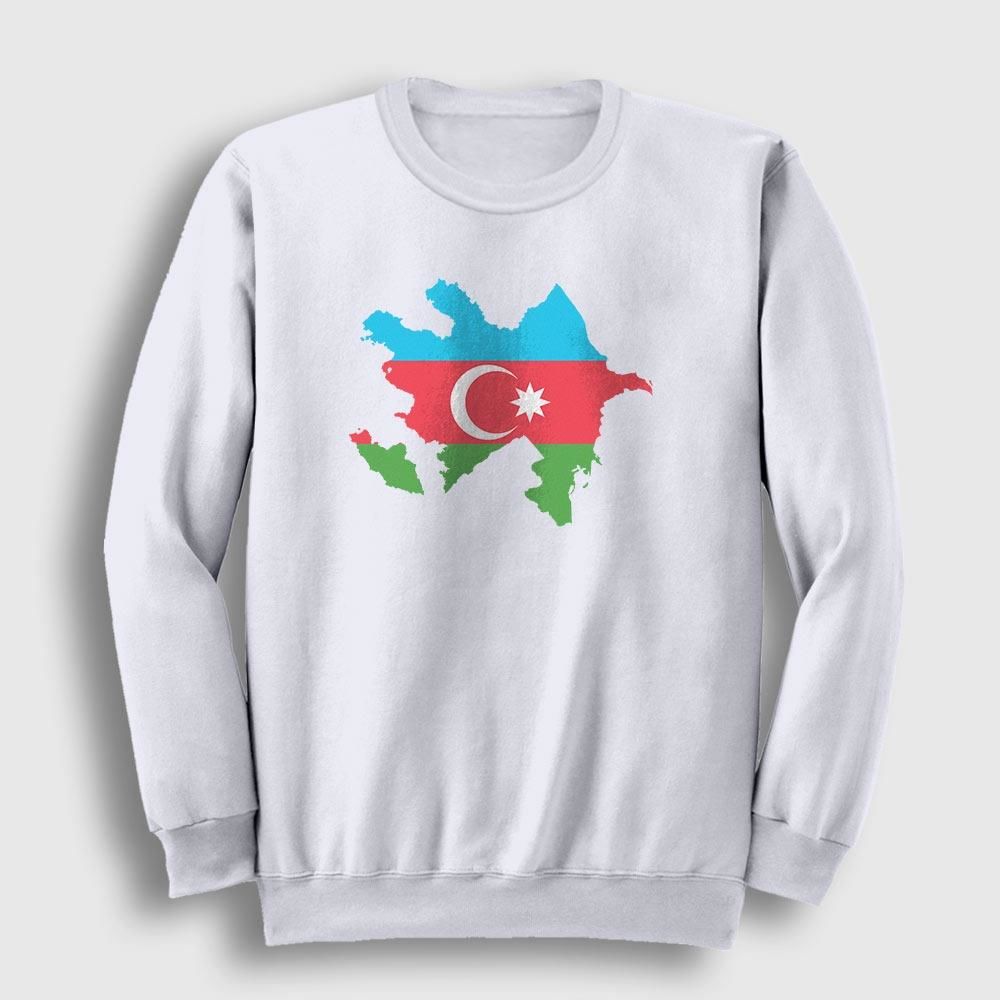 Azerbeycan Baskılı Bisiklet Yaka Sweatshirt