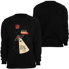 Elon Musk Baskılı Özel Tasarım Unisex Bisiklet Yaka Sweatshirt