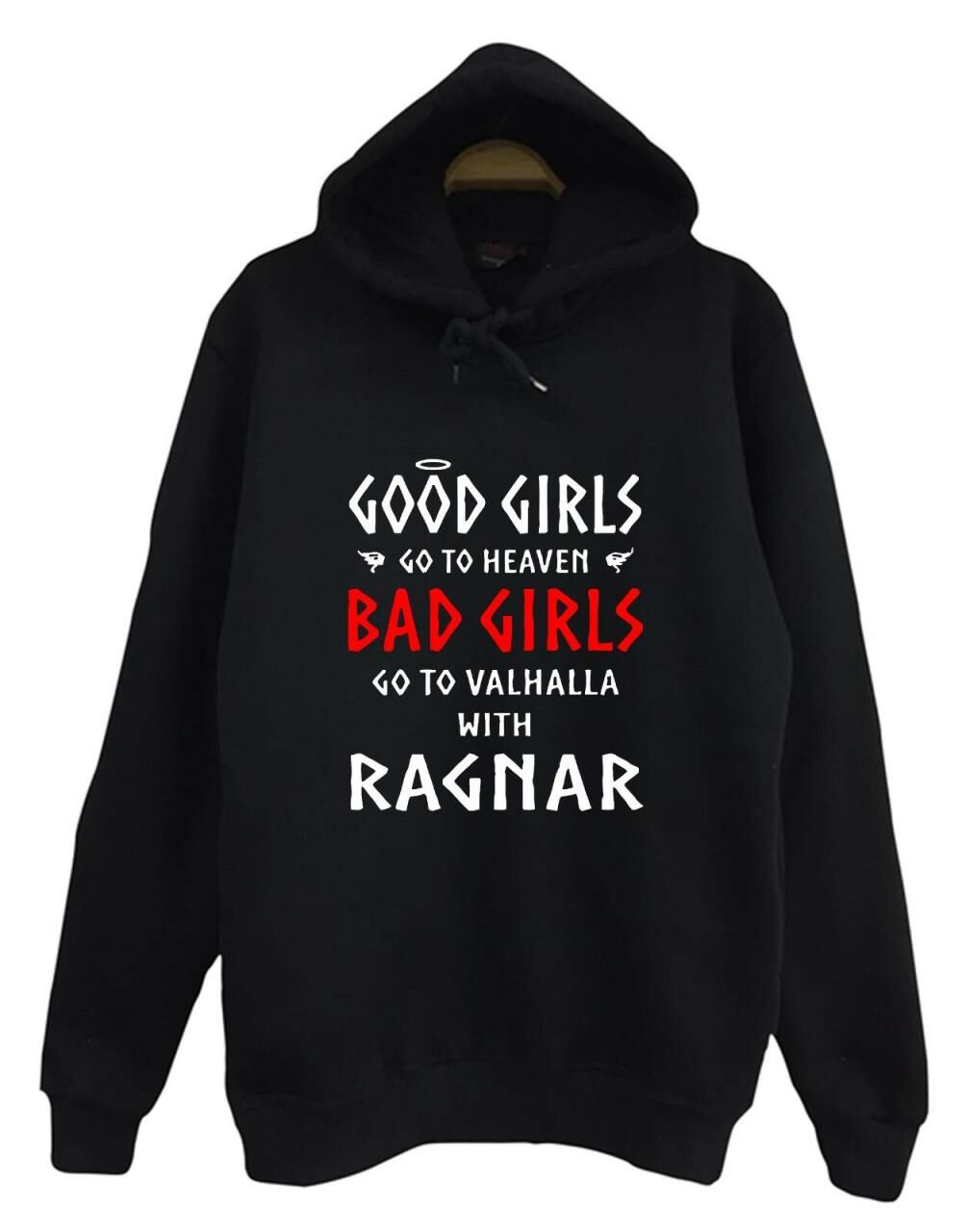 Vikings Baskılı Kapüşonlu Sweatshirt