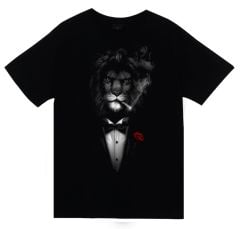 Aslan Smokin Baskılı T-shirt