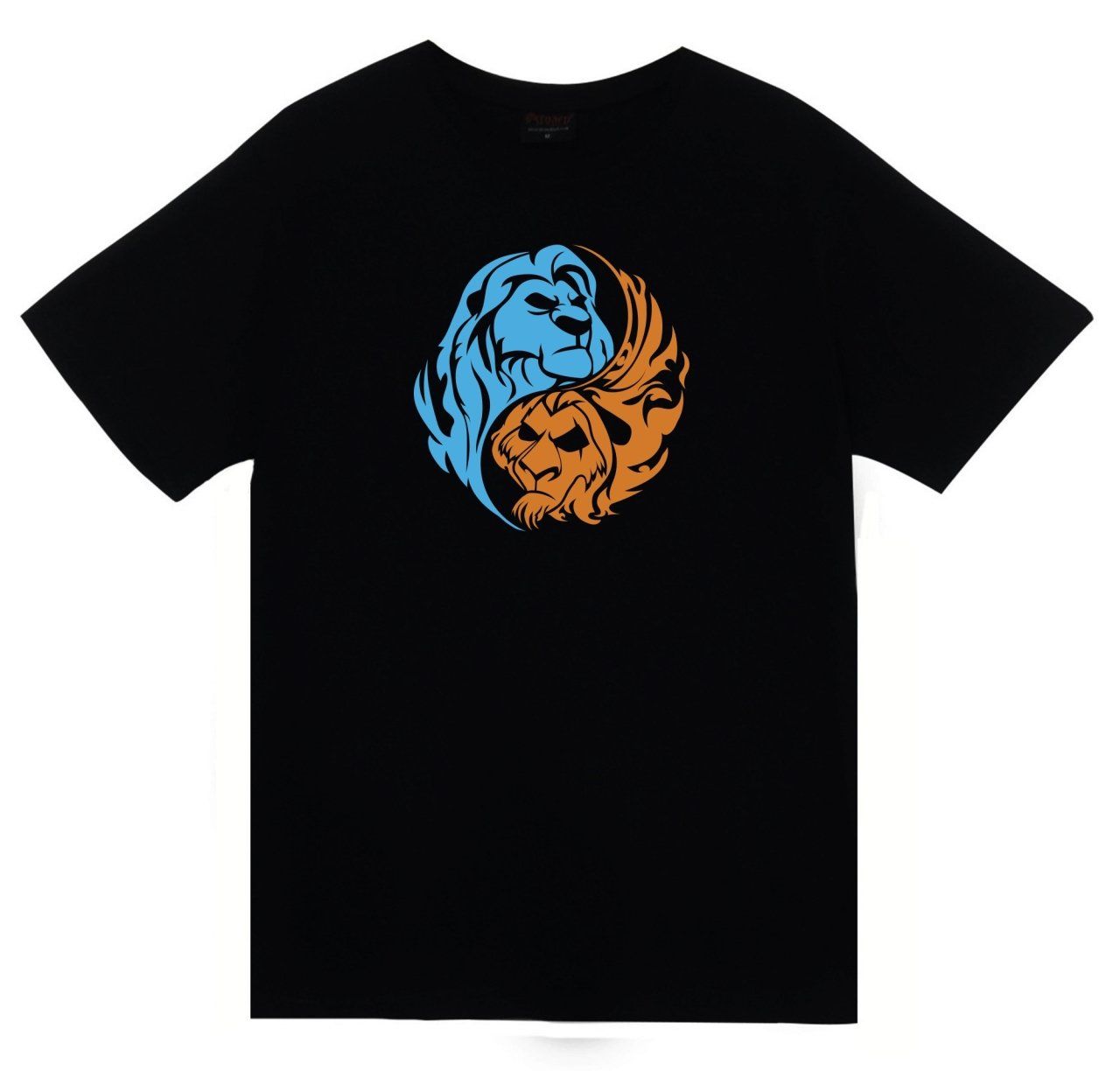 Aslan Yingyang Baskılı T-shirt