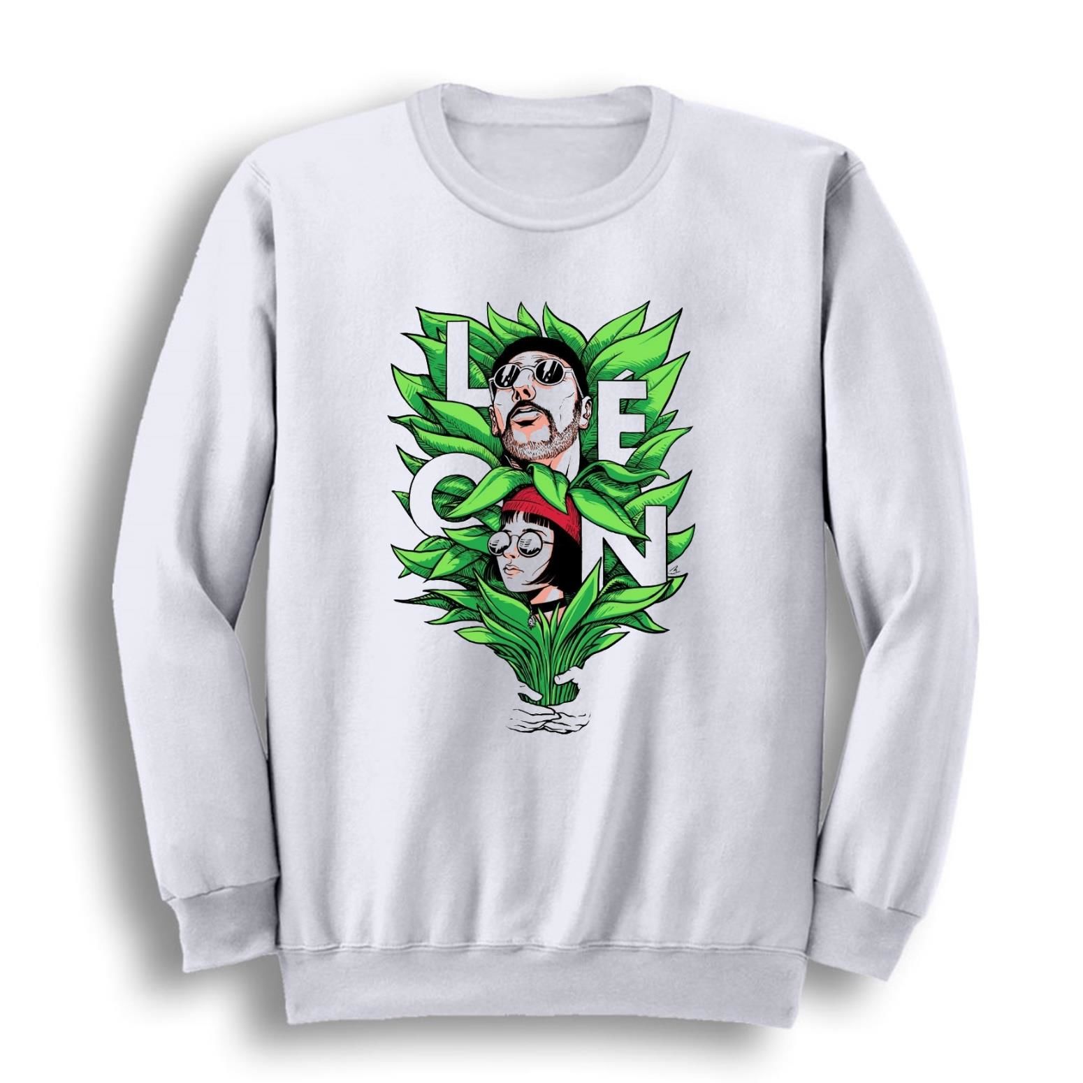 Leon Sevginin Gücü Baskılı Bisiklet Yaka Sweatshirt