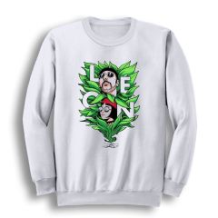 Leon Sevginin Gücü Baskılı Bisiklet Yaka Sweatshirt