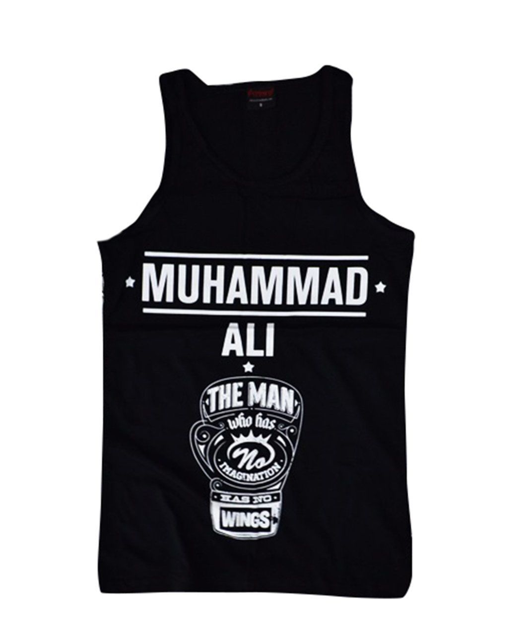 Muhammed Ali Baskılı Sıfır Kol T-Shirt