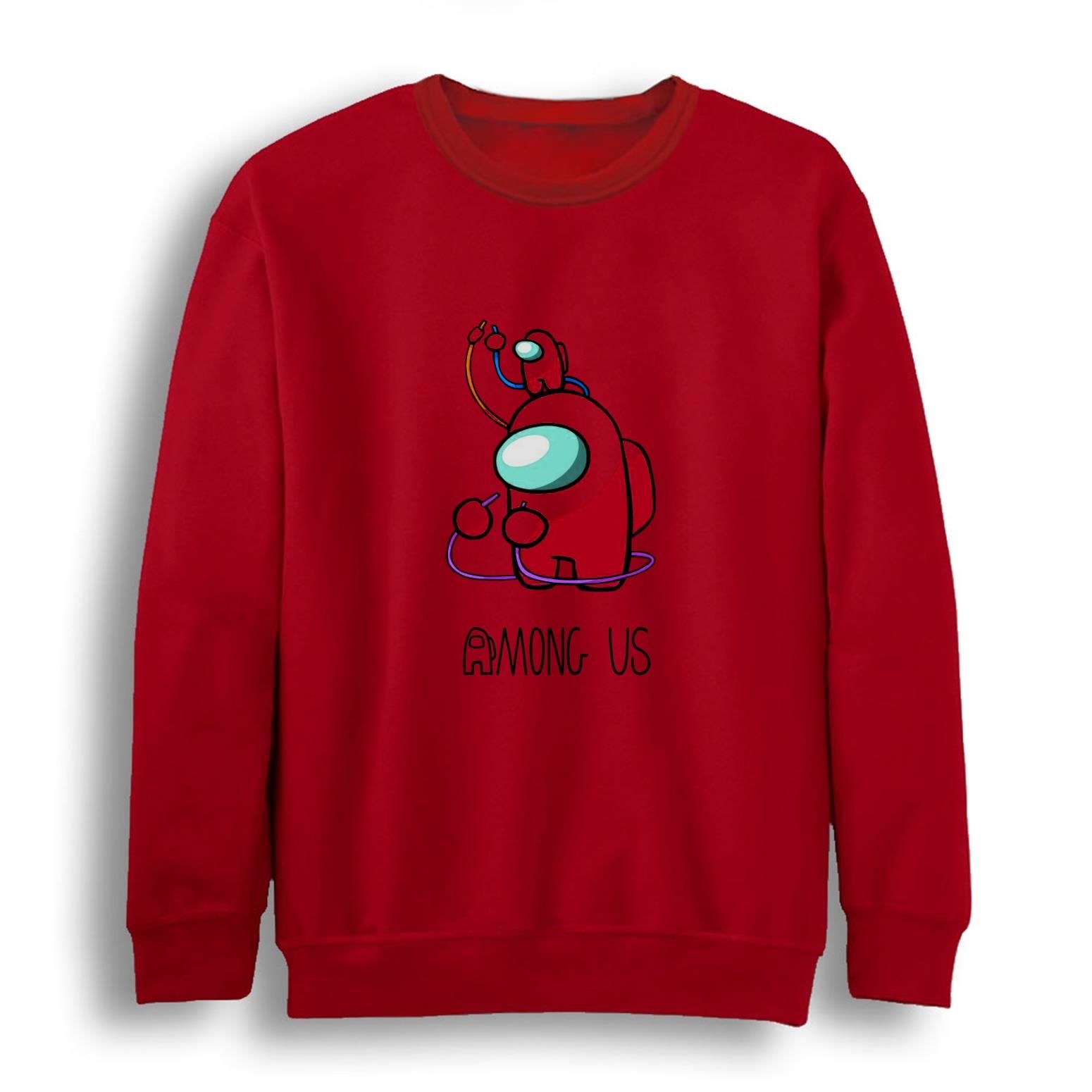 Among Us Oyun Baskılı Bisiklet Yaka Sweatshirt