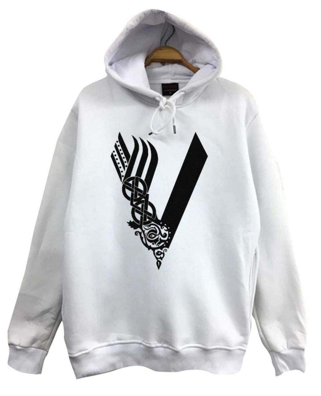 Vikings Baskılı Kapüşonlu Sweatshirt