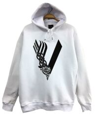 Vikings Baskılı Kapüşonlu Sweatshirt